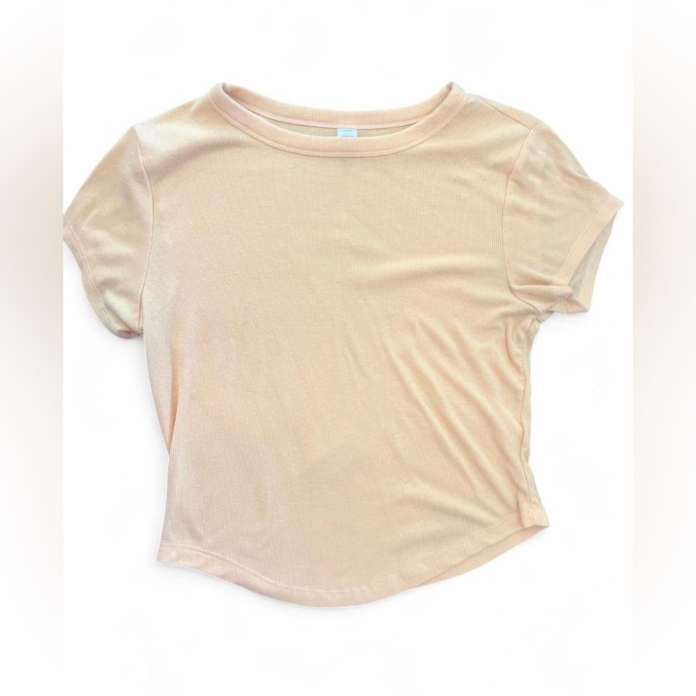 Old Navy Orange Cropped Fitted Short Sleeve T-Shirt | Size M